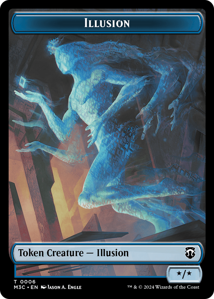 Illusion // Servo Double-Sided Token [Modern Horizons 3 Commander Tokens] | Chromatic Games