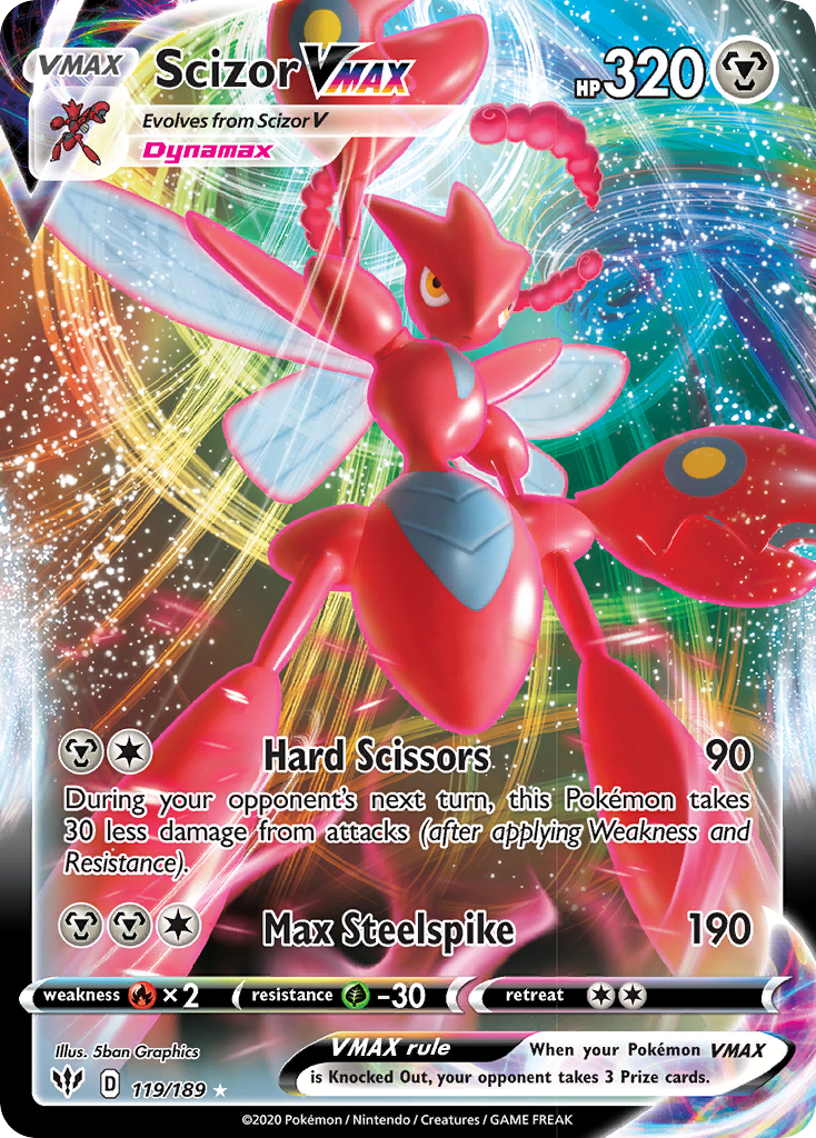 Scizor VMAX (119/189) [Sword & Shield: Darkness Ablaze] | Chromatic Games