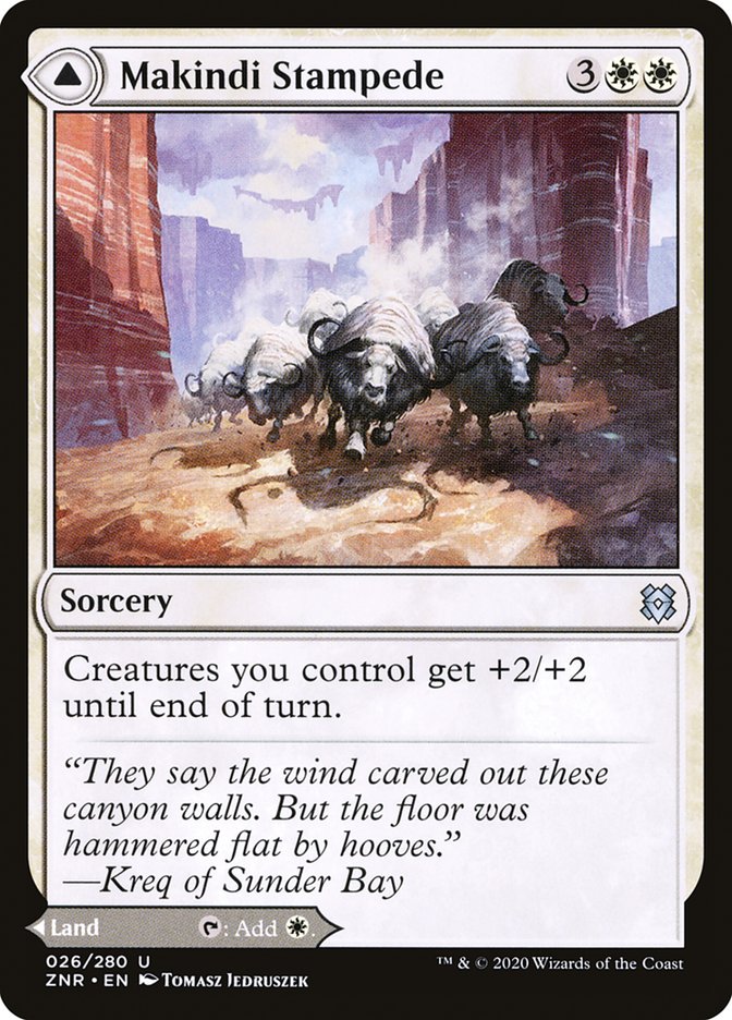 Makindi Stampede // Makindi Mesas 26/280 (Zendikar Rising)  - Foil | Chromatic Games