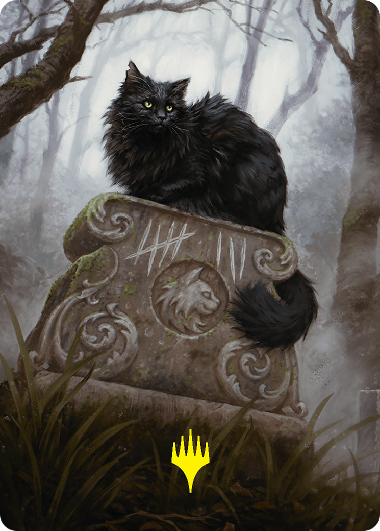 Nine-Lives Familiar 2 Art Card (36/54) (Gold-Stamped Planeswalker Symbol) [Foundations Art Series] | Chromatic Games