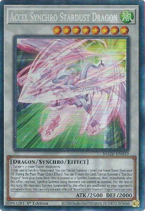 Accel Synchro Stardust Dragon [MAZE-EN019] Collector's Rare | Chromatic Games