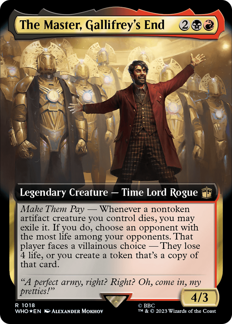 The Master, Gallifrey's End (Extended Art) (Surge Foil) [Doctor Who] | Chromatic Games