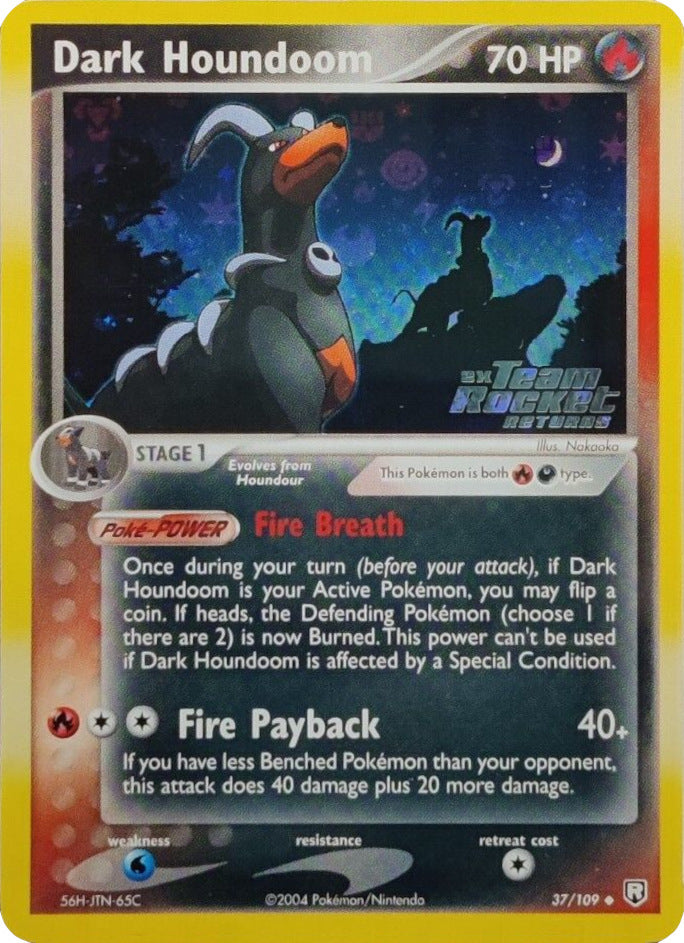 Dark Houndoom (37/109) (Stamped) [EX: Team Rocket Returns] | Chromatic Games