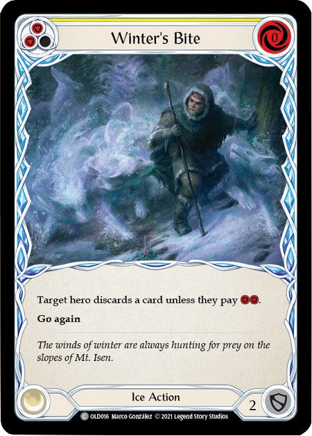 Winter's Bite (Yellow) [OLD016] (Tales of Aria Oldhim Blitz Deck)  1st Edition Normal | Chromatic Games