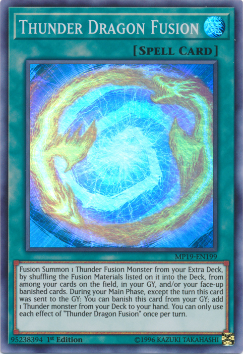 Thunder Dragon Fusion [MP19-EN199] Super Rare | Chromatic Games