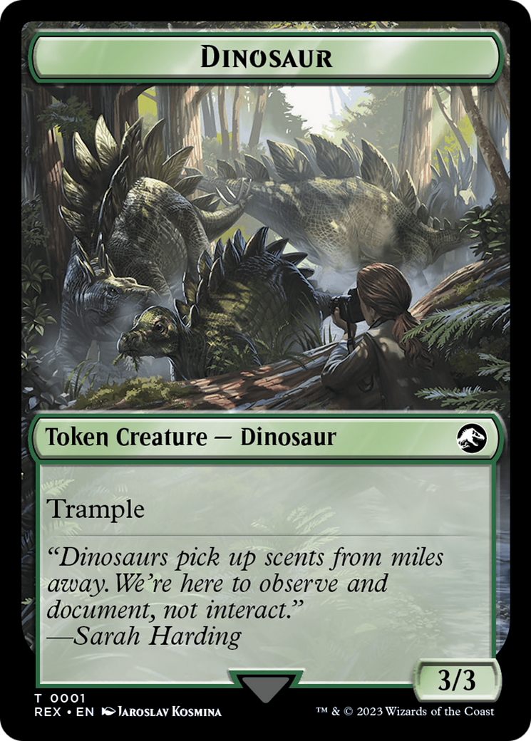 Gnome // Dinosaur (0001) Double-Sided Token [The Lost Caverns of Ixalan Tokens] | Chromatic Games