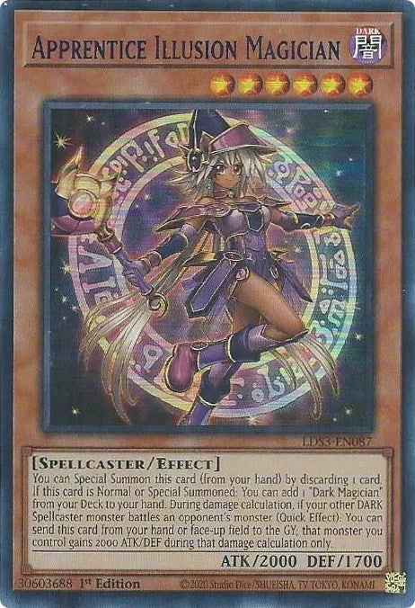 Apprentice Illusion Magician (Blue) [LDS3-EN087] Ultra Rare | Chromatic Games