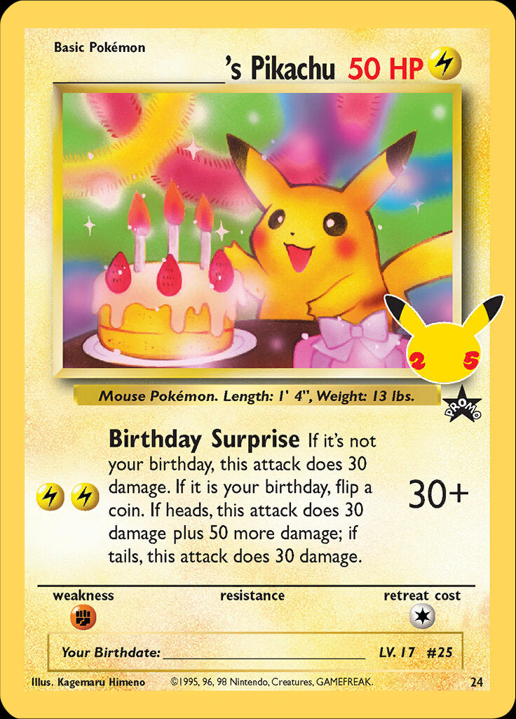 _____'s Pikachu (24) [Celebrations: 25th Anniversary - Classic Collection] | Chromatic Games