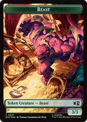 Rhino (029) // Beast (027) Double-Sided Token (Surge Foil) [Marvel Super Heroes Commander Tokens] | Chromatic Games