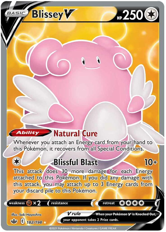 Blissey V (182/198) [Sword & Shield: Chilling Reign] | Chromatic Games