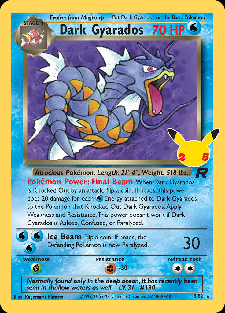 Dark Gyarados (8/82) [Celebrations: 25th Anniversary - Classic Collection] | Chromatic Games