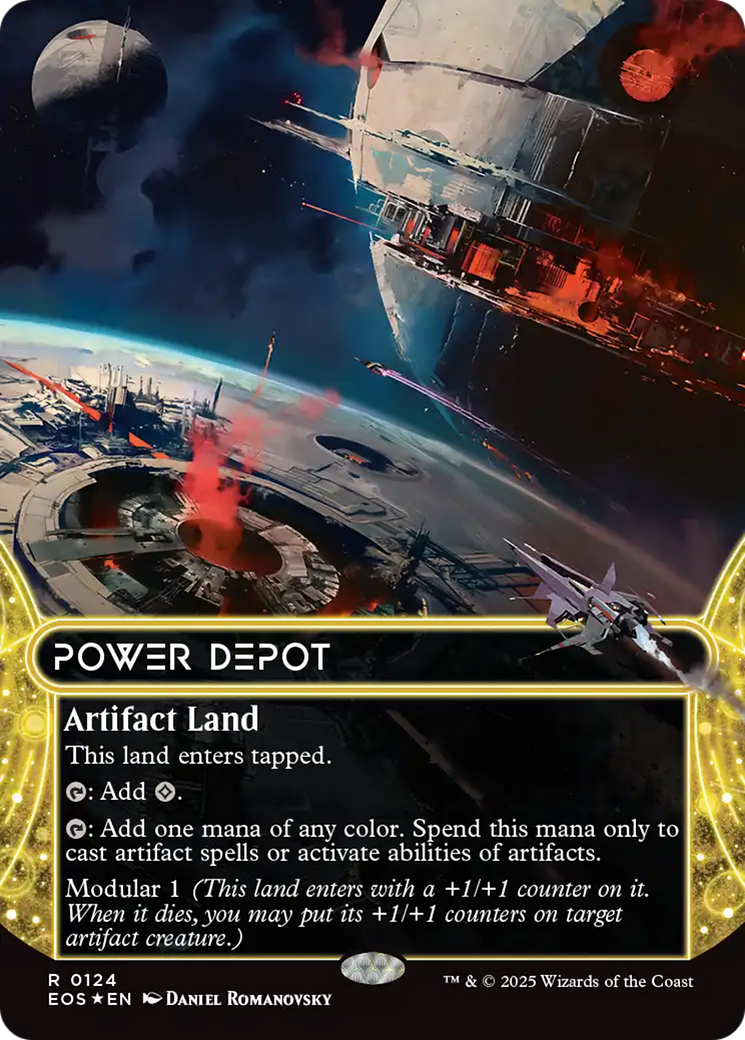 Power Depot (0124) (Borderless) (Galaxy Foil) [Edge of Eternities: Stellar Sights] | Chromatic Games