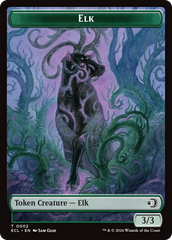 Elk // Emblem - Oko, Shadowmoor Scion Double-Sided Token [Lorwyn Eclipsed Tokens] | Chromatic Games