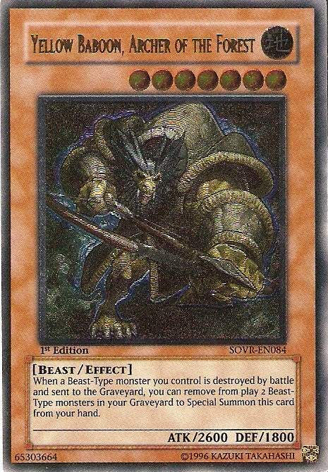 Yellow Baboon, Archer of the Forest [SOVR-EN084] Ultimate Rare | Chromatic Games