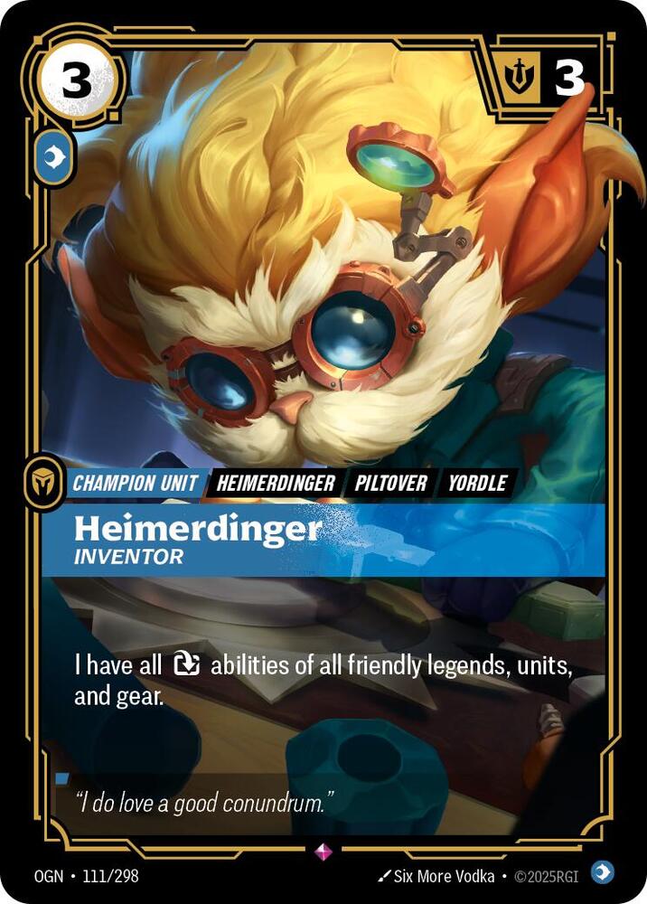 Heimerdinger - Inventor 111/298 (Origins)  - Foil | Chromatic Games