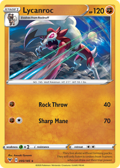 Lycanroc (095/185) [Sword & Shield: Vivid Voltage] | Chromatic Games