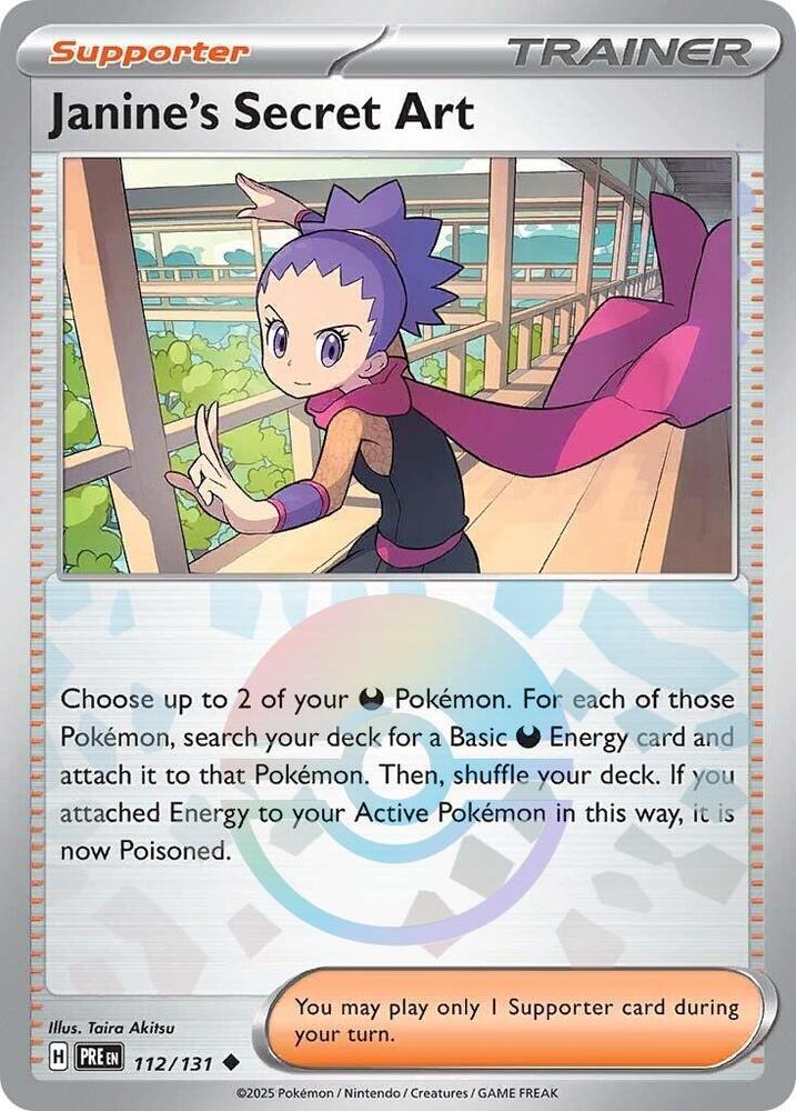 Janine's Secret Art (112/131) (Poke Ball Pattern) [Scarlet & Violet: Prismatic Evolutions] | Chromatic Games