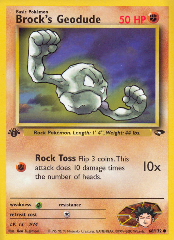 Brock's Geodude (68/132) [Gym Challenge 1st Edition] | Chromatic Games