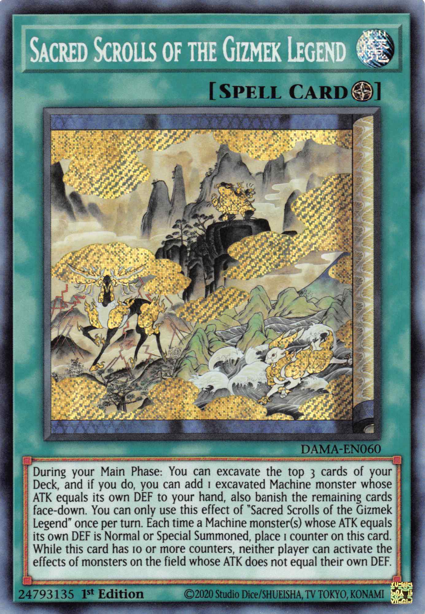 Sacred Scrolls of the Gizmek Legend [DAMA-EN060] Secret Rare | Chromatic Games