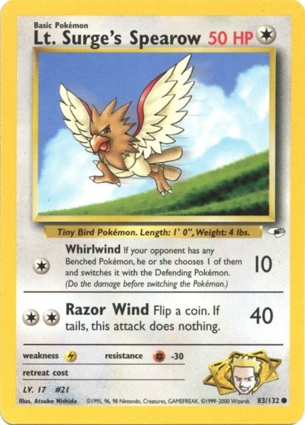 Lt. Surge's Spearow (83/132) [Gym Heroes Unlimited] | Chromatic Games