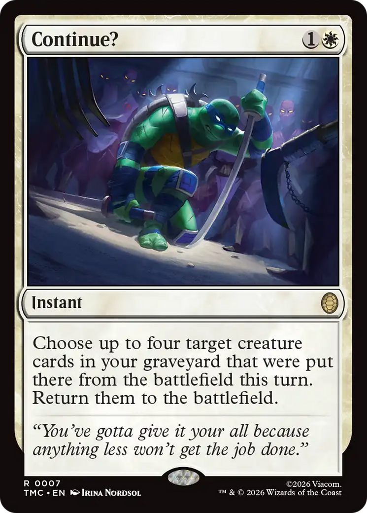 Continue? [Teenage Mutant Ninja Turtles Commander] | Chromatic Games