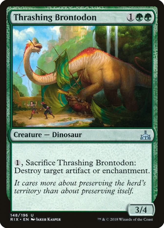 Thrashing Brontodon 148/196 (Rivals of Ixalan)  | Chromatic Games
