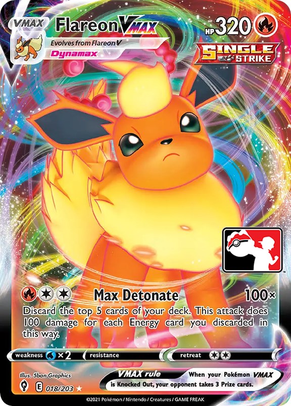 Flareon VMAX (018/203) [Prize Pack Series One] | Chromatic Games