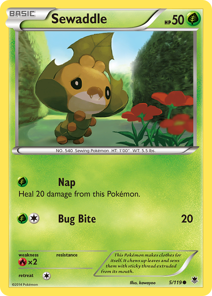 Sewaddle (5/119) [XY: Phantom Forces] | Chromatic Games