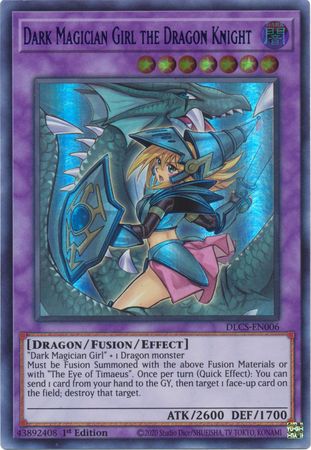 Dark Magician Girl the Dragon Knight (Alternate Art) (Green) [DLCS-EN006] Ultra Rare | Chromatic Games