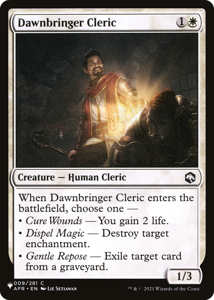 Dawnbringer Cleric [The List Reprints] | Chromatic Games