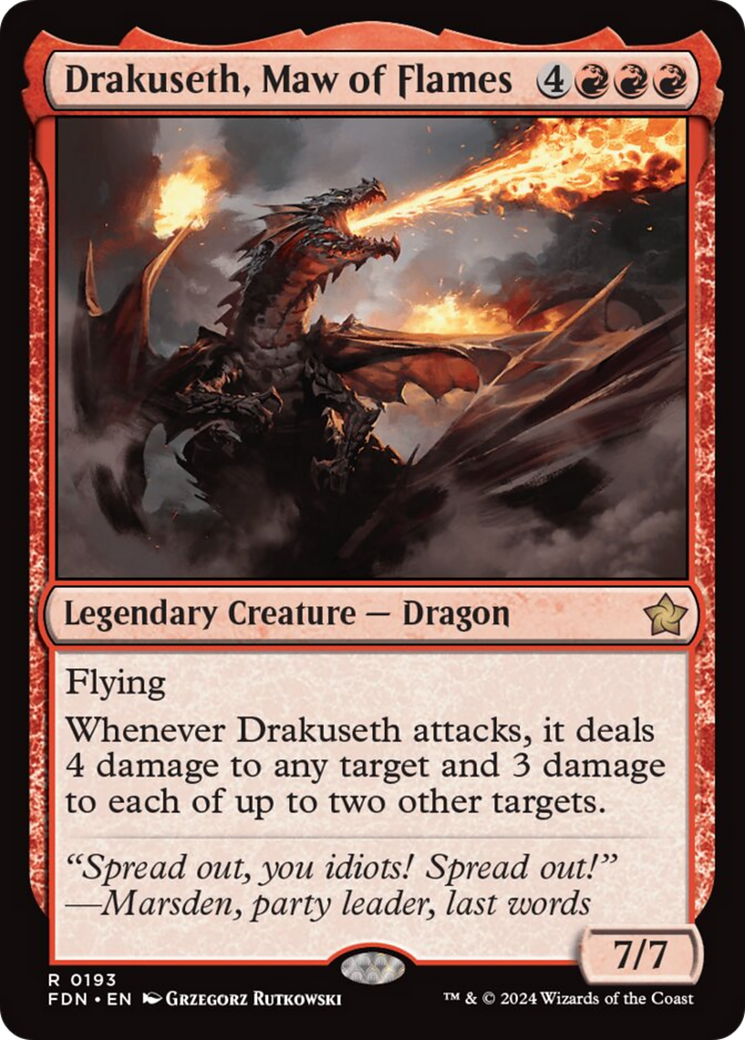 Drakuseth, Maw of Flames [Foundations] | Chromatic Games