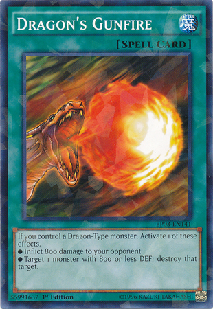 Dragon's Gunfire [BP03-EN141] Shatterfoil Rare | Chromatic Games