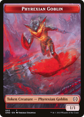 Phyrexian Goblin // Poison Counter Double-Sided Token [Phyrexia: All Will Be One Tokens] | Chromatic Games