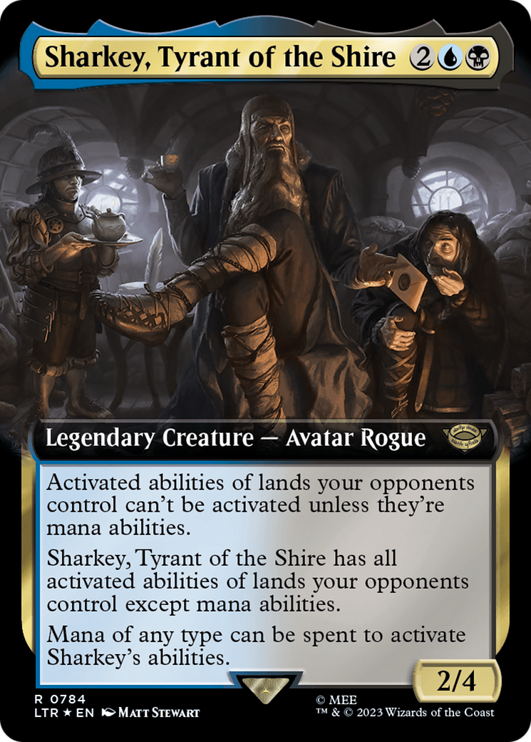 Sharkey, Tyrant of the Shire (Extended Art) (Surge Foil) [The Lord of the Rings: Tales of Middle-Earth] | Chromatic Games