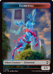Elemental (0020) // Manifest Double-Sided Token [Secrets of Strixhaven Commander Tokens] | Chromatic Games