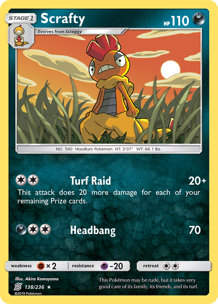 Scrafty (138/236) [Sun & Moon: Unified Minds] | Chromatic Games