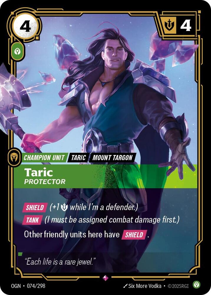 Taric - Protector 074/298 (Origins)  - Foil | Chromatic Games