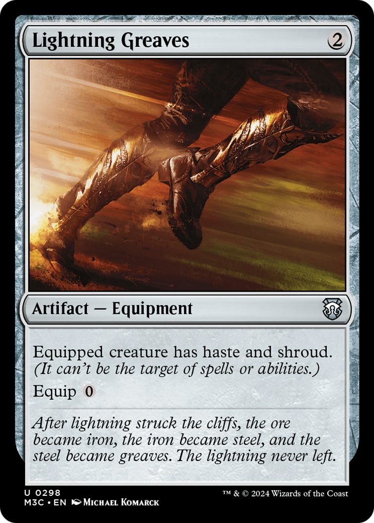 Lightning Greaves (Ripple Foil) [Modern Horizons 3 Commander] | Chromatic Games