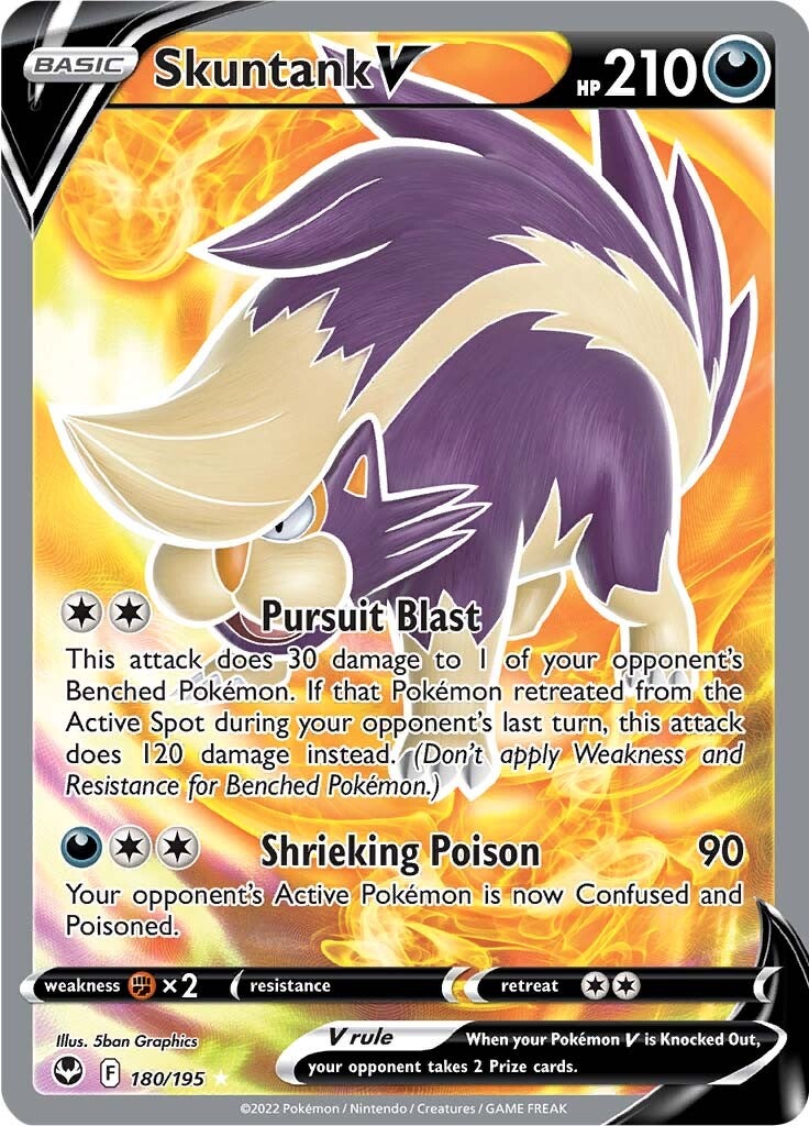 Skuntank V (180/195) [Sword & Shield: Silver Tempest] | Chromatic Games