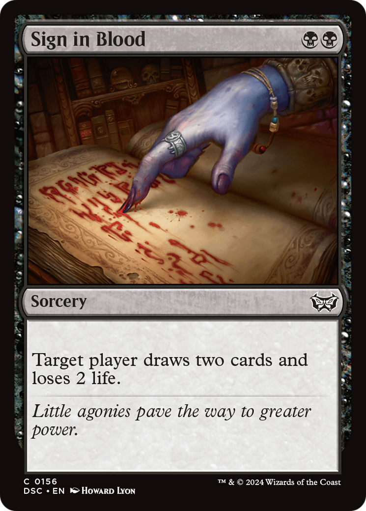 Sign in Blood [Duskmourn: House of Horror Commander] | Chromatic Games