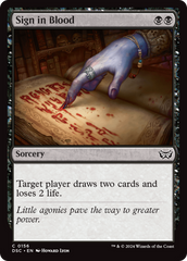 Sign in Blood [Duskmourn: House of Horror Commander] | Chromatic Games