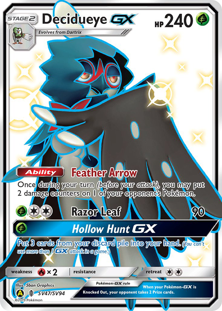 Decidueye GX (SV47/SV94) [Sun & Moon: Hidden Fates - Shiny Vault] | Chromatic Games