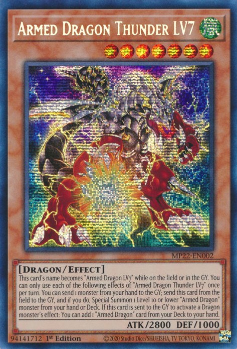 Armed Dragon Thunder LV7 [MP22-EN002] Prismatic Secret Rare | Chromatic Games