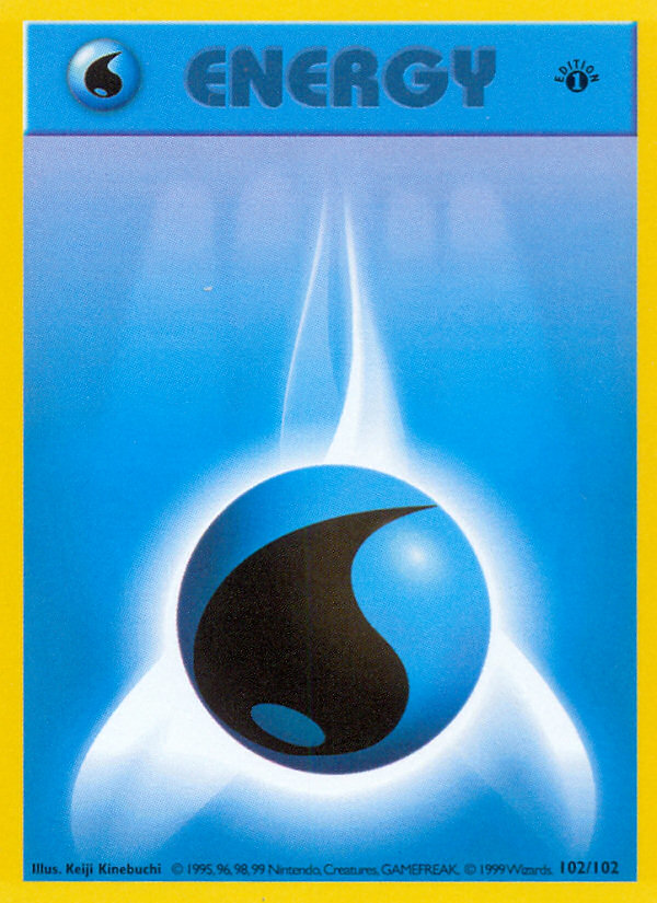 Water Energy (102/102) (Shadowless) [Base Set 1st Edition] | Chromatic Games