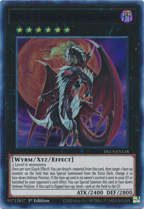 Number 24: Dragulas the Vampiric Dragon (Purple) [DLCS-EN118] Ultra Rare | Chromatic Games