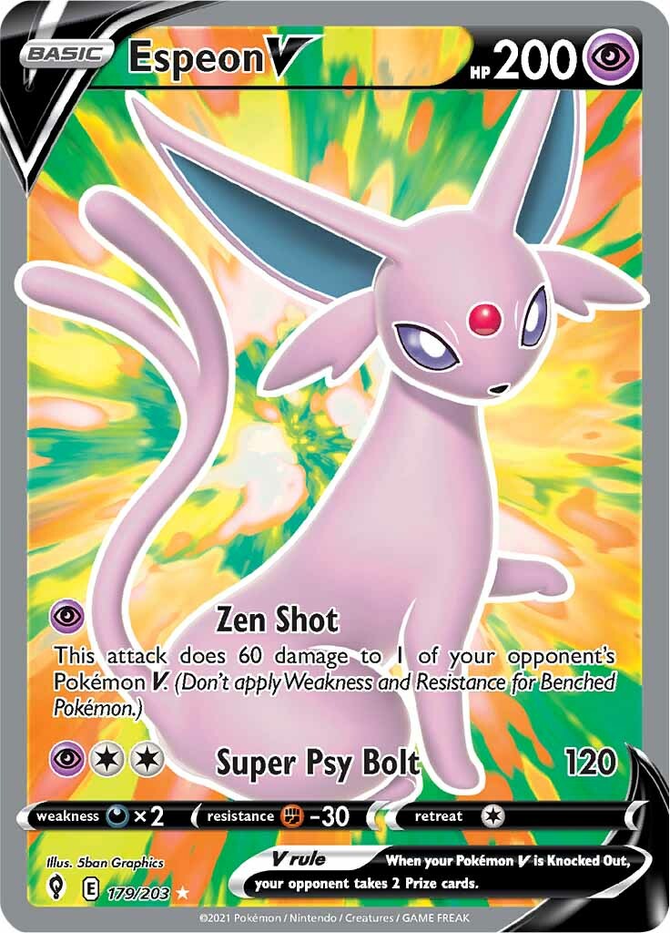 Espeon V (179/203) [Sword & Shield: Evolving Skies] | Chromatic Games