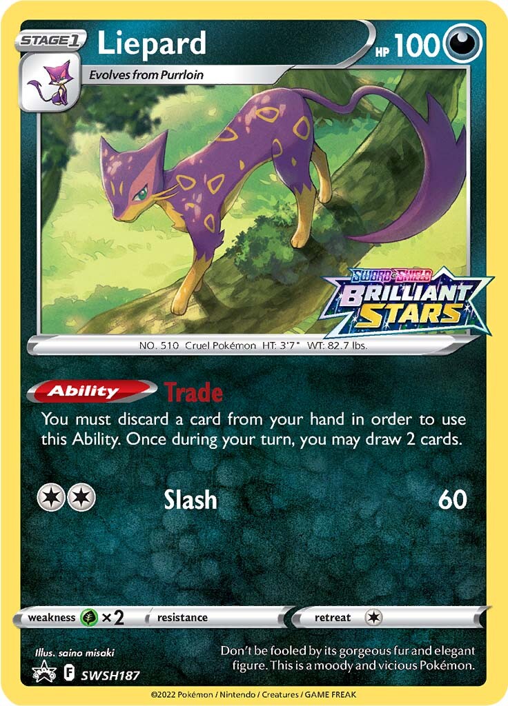 Liepard (SWSH187) (Prerelease Promo) [Sword & Shield: Black Star Promos] | Chromatic Games