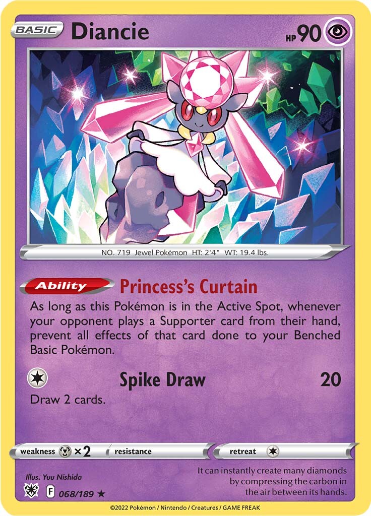 Diancie (068/189) [Sword & Shield: Astral Radiance] | Chromatic Games