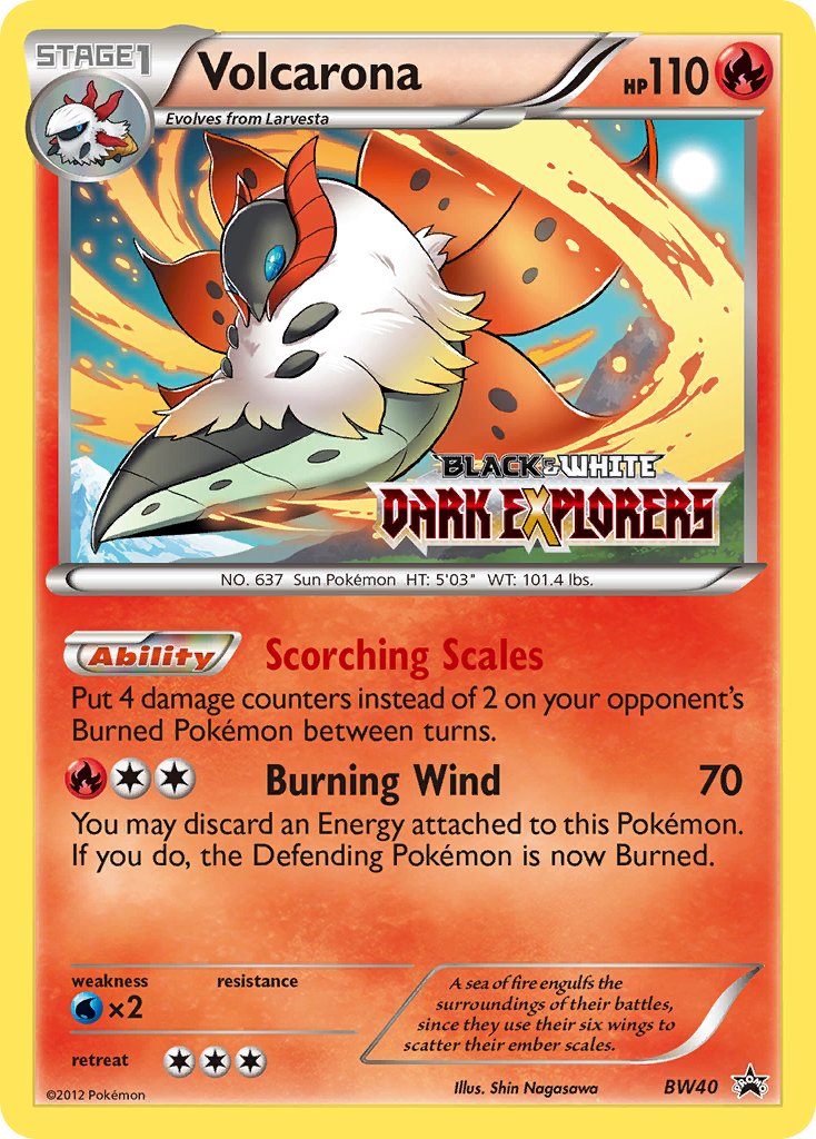 Volcarona (BW40) (Staff Prerelease Promo) [Black & White: Black Star Promos] | Chromatic Games