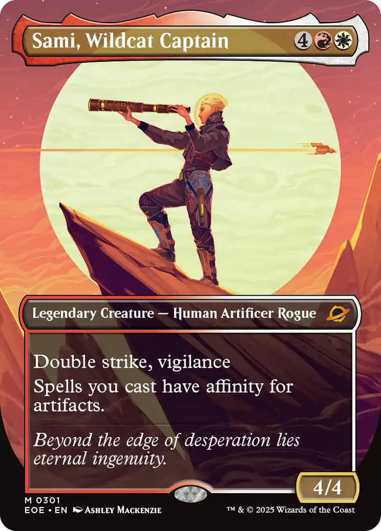 Sami, Wildcat Captain (Borderless) [Edge of Eternities] | Chromatic Games